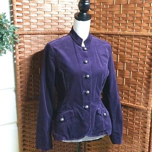 Coldwater Creek Purple Corduroy Blazer size 10